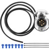 ETUKER 7Pin Pre-Wired Socket with 1.9M Cable,Towbar Socket Metal (7MZ)