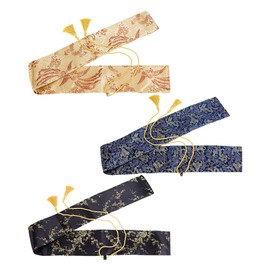 HOBBIESAY 3Pcs Sword Bag 51 Inch(1.3m) Long Sword Cover Carrying Case Synthetic Silk Katana Bag Sword Storage Bag Silk Cloth Sword Case for Sword Storage