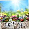 Kisangel 10pcs Polished Stainless Steel Garden Gazing Reflective Half Globe