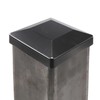 Plum Fittings 6" x 6" Square Black Post Cap for