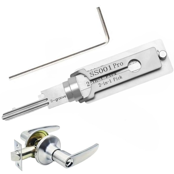 2 in1 Lock Pick and Decoder,Ma/Ster Key Decoder Lock Picking