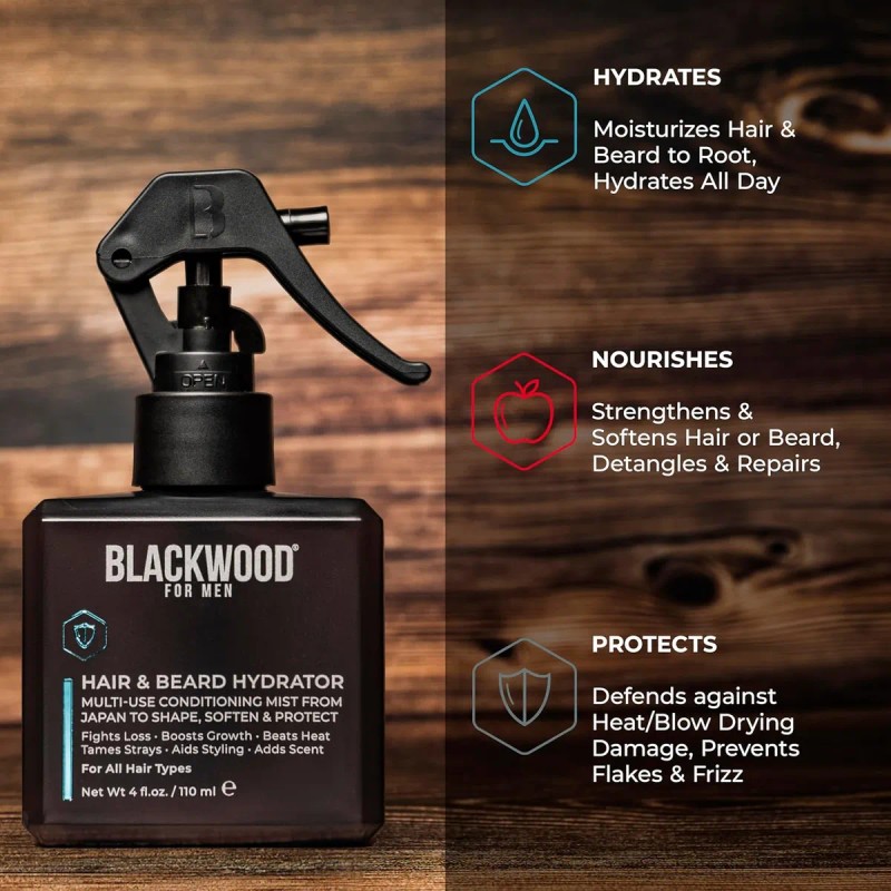 Spray Hidratante Para Cabello Y Barba Blackwood For Men -