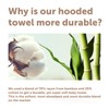 MINIBOO Premium Ultra Soft Organic Bamboo Baby Hooded Towel with