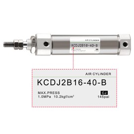 Heschen Stainless Steel Slim Air Pneumatic Cylinder, CDJ2B 16-40, M5 Port, 16mm Bore, 40mm Stroke, Double Acting Single Rod