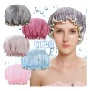 Coenii 5 Gorros De Baño Impermeable Ducha Mujere Doble Reutilizable