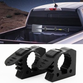 PSLER Shovel Holder for Truck Quick Release Rubber Clamp Mount Shovel and Axe Mount for Truck Bed Roof Rack Trailer Off-road Vehicle UTV Universal for diameter tools 1-1/7'' to 1-3/7'' 2PC