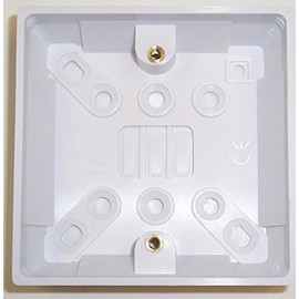 Single Surface Socket Back Box Pattress 25mm White