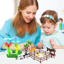 QMET Flower Garden Building Toys for Girls,160PC Birthday Toys Gifts for 3 4 5 6 7Years Old Toddlers Girls Boys Flower Stacking Puzzle Games (Poultry Flower Garden)