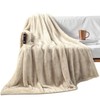 Exclusivo Mezcla Fuzzy Fleece Throw Blanket, 127x178 CM Large Sofa