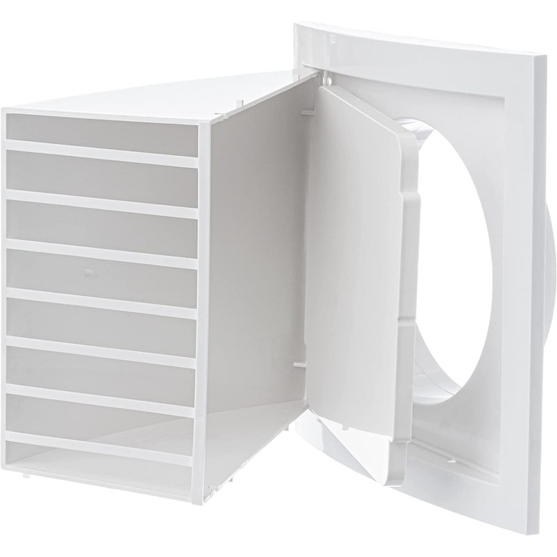 Ø 125mm / 5 inch White Plastic Cowled Ventilation Grille