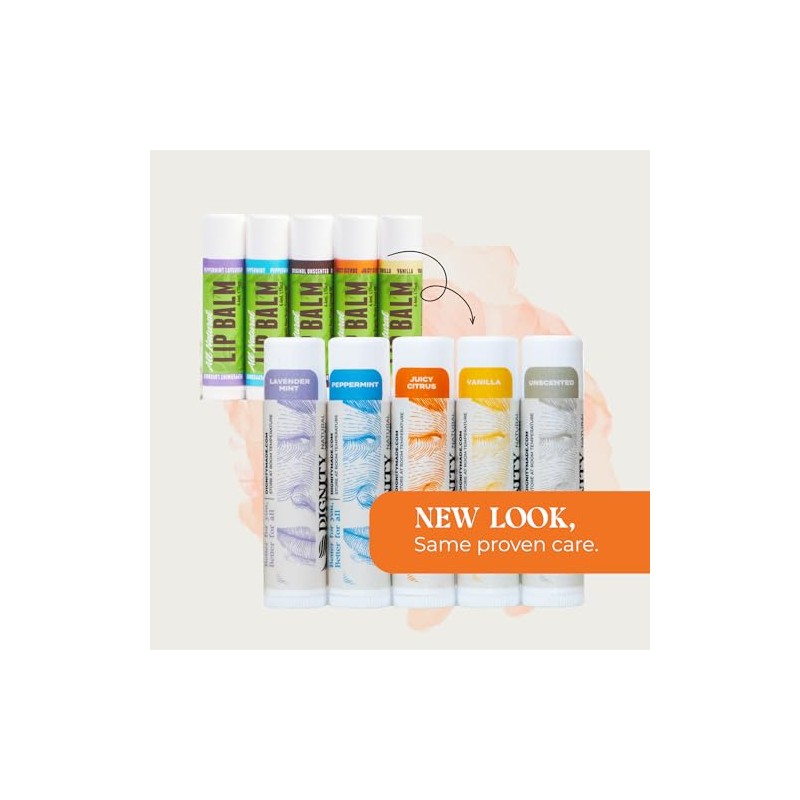 Bálsamo Labial Sin Fragancia Unscented Lip Balm Set with Coconut