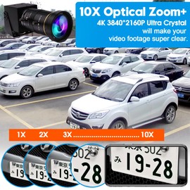 ELP 4K USB HDMI USB Camera Manual Zoom Webcam Variable Focus PC Camera Mini Close-up Camera for Computer H.264 Telescope USB Security Camera 8mp IMX415 Industrial CCTV Camera (5-50mm 10X Zoom Lens)