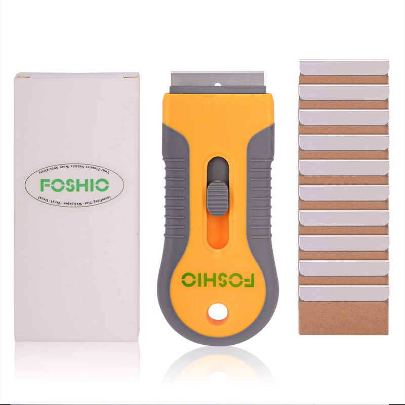 FOSHIO Plastic Retractable Razor Blade Scraper for Glass Adhesive Removing