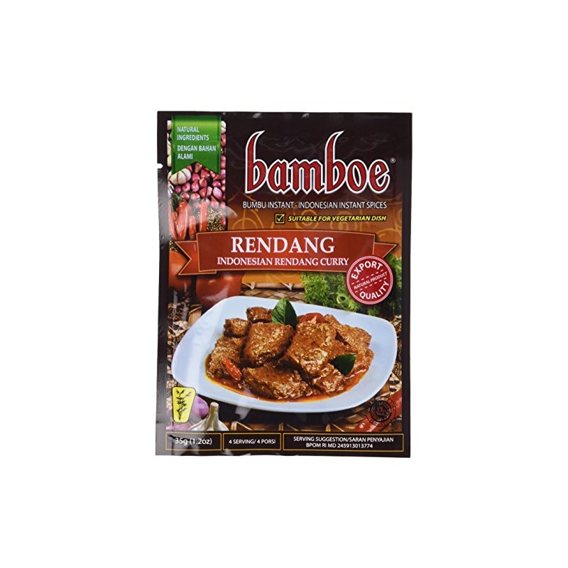 bamboe - RENDANG - INDONESIAN DRY CURRY PASTE - INDONESIAN