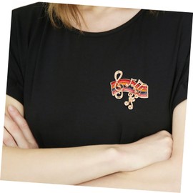 BESPORTBLE Note Brooch Pin Creative Clothes Aesthetic Lapel Pin for Dresses Bags Hats Durable Material present for Special Occasions