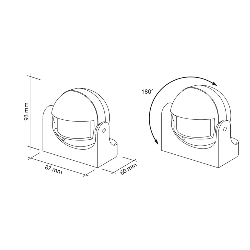SEBSON® Outdoor Motion Detector - Set of 2 - IP54