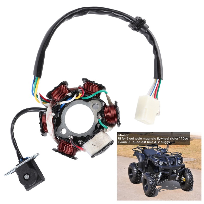 GY6 C110‑6 Magneto Stator Coil Replacement Parts Accessory for Dirt