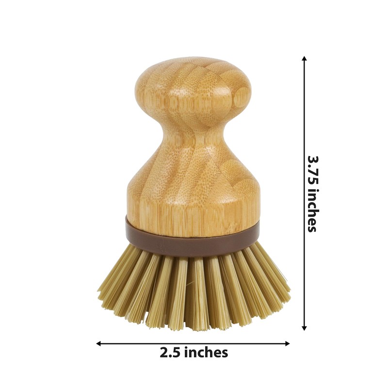 Bamboo Naturals Mini Scrub Brush, Made of Sustainable Bamboo and