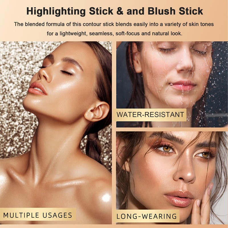 Face Makeup Stick, Makeup Highlighter & Blush Stick, Contour Pen,