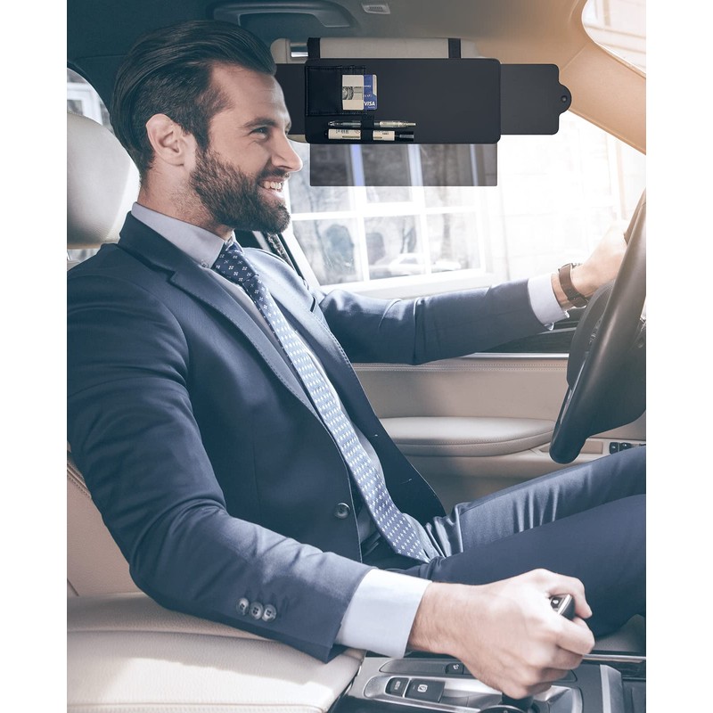 JoyTutus Polarized Sunshade Extender for Car with Polycarbonate Lens, Adjustable