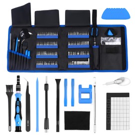 142Pcs Manual Precision Screwdriver Set Ergonomic Electronics Repair Screwdriver with 120 Bits for Repairing Phone Computer Tablet