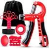 ALMAH Hand Trainer Finger Trainer 5-Pack Forearm Trainer Grip Strength