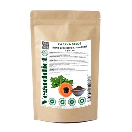 100% Natural Sun Dried Papaya Seeds | High Papain & Carpain Content | No Additives | Vegan | Laboratory Tested | Gluten & Lactose Free | Ethycally sourced | 25g (0.9 oz)