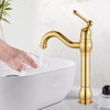 gotonovo Polish Gold Vessel Sink Faucet Bathroom Single Handle Lavatory