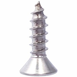 #8 x 1/2" Flat Head Wood Screws, Phillips Drive, Type 316 Marine Grade Stainless Steel, Full Thread, Bright Finish, Quantity 100 by Fastenere