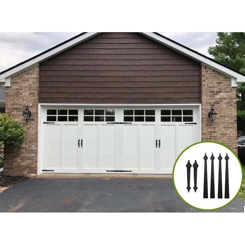 BFMY Decorative Metal Garage 4 Hings and 2 Handles, Decorative