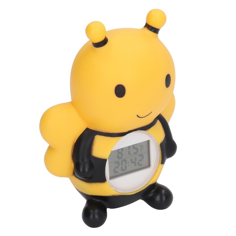 Baby Bath Thermometer Bee Shaped Alarm Function Infant Bath Safety