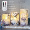 GORGE MOMENT Flameless Candles LED Flicker with Remote DIM Blue