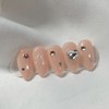 [Handmade Nail Tips] Nude Light Nail Tips - Coffin Egg