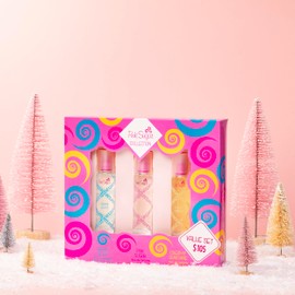 Pink Sugar Pink Sugar Coffret 3 PC Women's Perfume Gift Set, Includes 1 Fl Oz Berry Blast, and Creamy Sunshine Eau de Toilette, Travel-Friendly