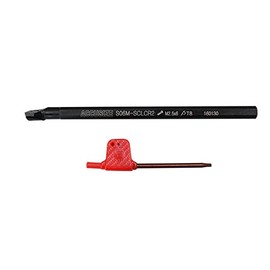 Accusize Industrial Tools 3/8'' x 6'' Overall Length, Rh Sclcr Indexable Boring Bar with Ccmt21.5 Carbide Inserts, P252-S401