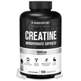 Jacked Factory Cápsulas de monohidrato de creatina pastillas de creatina para el crecimiento muscular, mayor fuerza, mayor producción de energía y... 