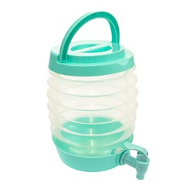 RSW Collapsible Drink Beverage Dispenser Plastic 3.3Lt Serving Jar with Tap (Pastel Green)