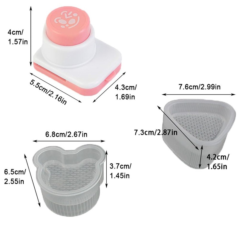 Sharemee - Rice Ball Molds DIY Sushi Onigiri Maker with