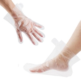 200 forros de baño de cera de parafina para manos y pies, bolsas de terapia de cera caliente de plástico Niubow para tratamiento de guantes calentados y terapia de pies (100 botines y guantes)