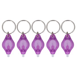 5 Pcs UV Mini Keychain 365nm 395nm Wavelength Portable LED Purple Light UV LED Keychain Flashlight