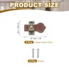 PATIKIL 2" Leather Drawer Pulls with Iron Sheet, 2 Pcs