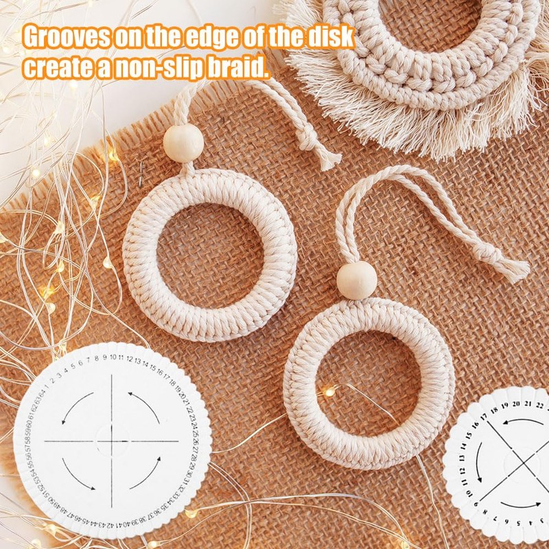 Neikafan Pack of 8 Kumihimo Braided Discs Round and Square