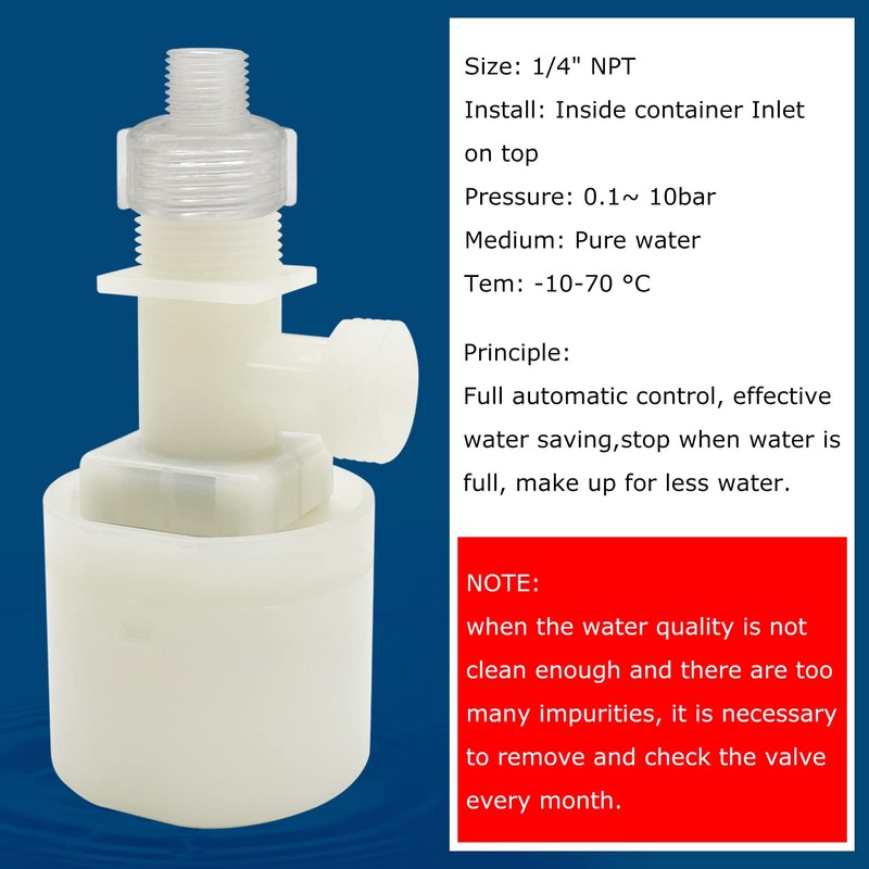 Water Float Valve, Water Level Control Water Tank Traditional Float