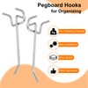 sourcing map 50Pcs 4" Pegboard Hooks, L Shape Metal Wall