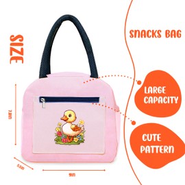 BJDAMAI Duck Bento Bag, Thermal Insulated Cooler Lunch Bento Tote Bag, Gifts For Teens Girls Kids Women, Work Travel Office Camping Picnic Beach Lunch Essentials!