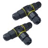 FULARR 2Pcs Premium T-Shape Waterproof Junction Box Outdoor Cable Connector,
