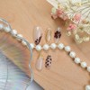 24 Pcs Pink White Press on Nails Short Almond,MINGCHUN Summer