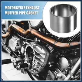 INFINAUTO Motorcycle Exhaust Pipe Gasket 50mm OD Seal Ring Silencer (Set of 2) Stylish Design