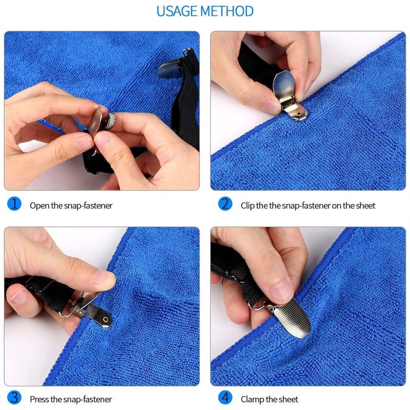 YL traV Sujetadores para sábanas, Ajustables, Ligas elásticas de triángulo,