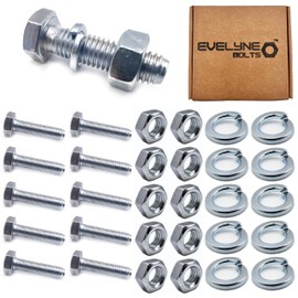 M8 Nut, Bolt & Spring Washer Set - 10 Pack: M8x30 Bolts, Nuts & Spring Washers
